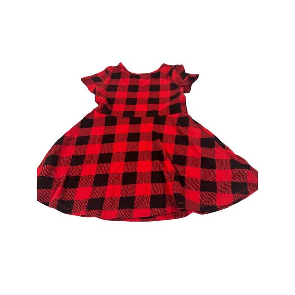 Cat & Jack Toddler Girl Red Plaid Dress - Picture 2 of 5